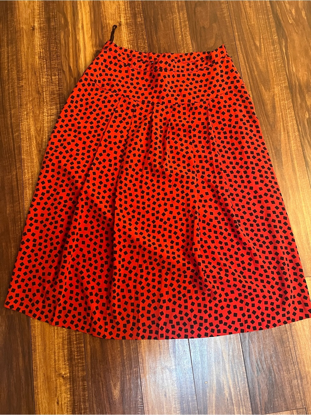 Red Printed A-Line Women's Skirt